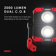 Nebo NEB-WLT-0015 OMNI 2K 4000 mAh USB-C Rechargeable Battery COB LED Omni-Directional Work Light