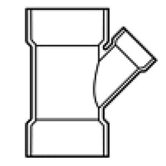 Spears P601-668 12X12X8 PVC DWV Reducing Wye HubXHubXHub