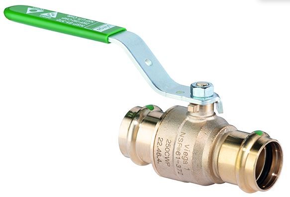 Viega 79920 ProPress 1/2 in. Bronze Press 250# Ball Valve