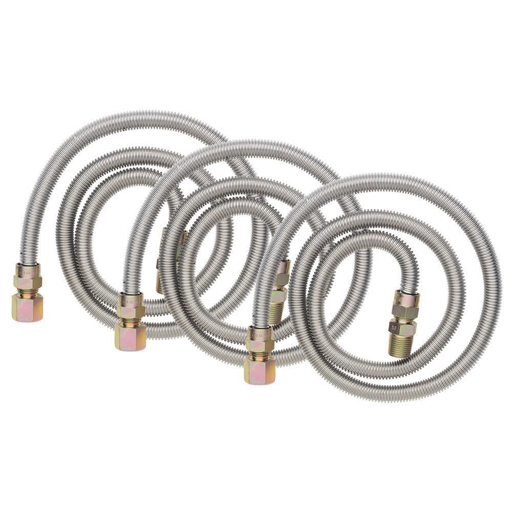 Yellow Jacket 21984 Plus II 48 in. Hose Set R/Y/B with Standard 1/4 in. Flare Fittings