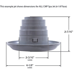 Custom Molded Products 23540-141-000 Jet Intl Spa Massage 4-1/8