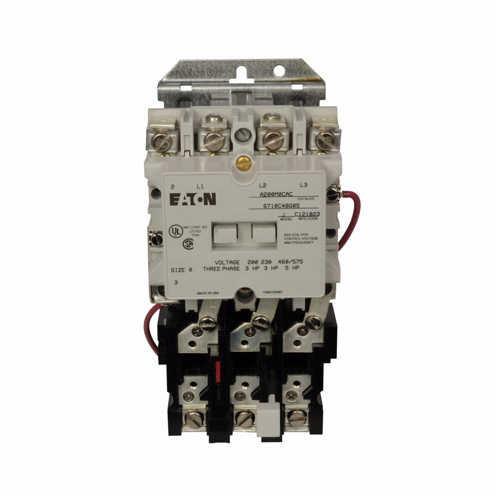 Eaton A200M0CAC Motor Control Starter 480/600 Volt 18 Amp 5 Hp 1/3-Phase NEMA 0