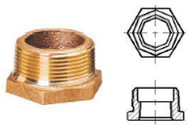 Matco-Norca B-BU0301LF Fitting 1/2 X 1/4 Brass Replacement MPN