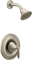 Moen T2132BN Eva Brushed Nickel Posi-Temp Shower Trim Kit Featuring Shower Head and Shower Lever Handle, Valve Required