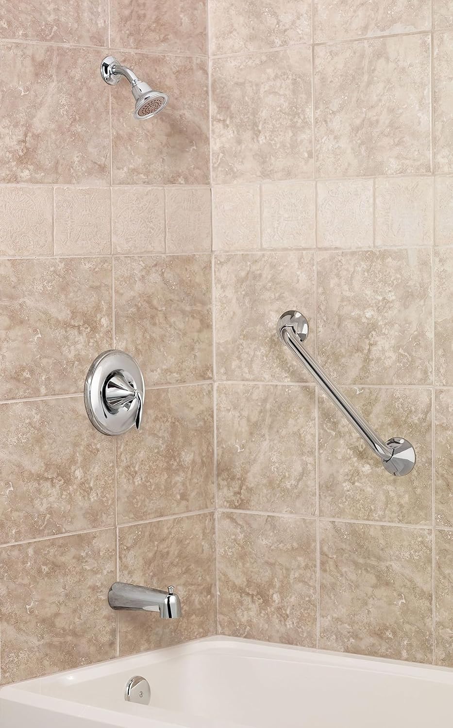 Moen T2132BN Eva Brushed Nickel Posi-Temp Shower Trim Kit Featuring Shower Head and Shower Lever Handle, Valve Required