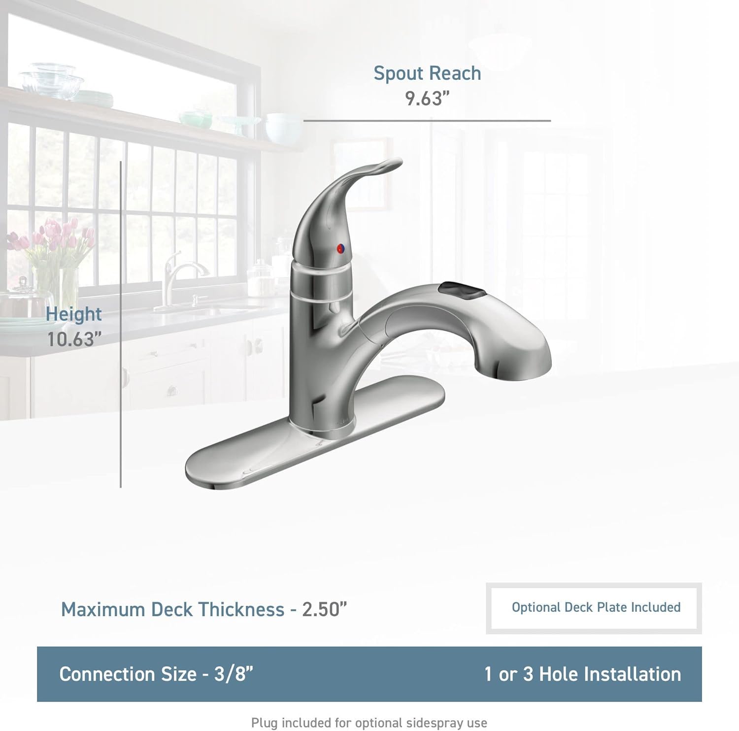 Moen 67315SRS Integra Spot Resist Stainless One-Handle Pullout Kitchen Faucet