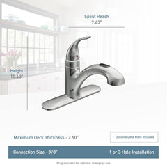 Moen 67315SRS Integra Spot Resist Stainless One-Handle Pullout Kitchen Faucet