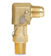 Sherwood Valve 3214-300 Brass Refrigeration Pressure Relief Valve Angle Type Set @ 300 PSIG 3/8 in. Male Flare x 3/8 in. Male NPT