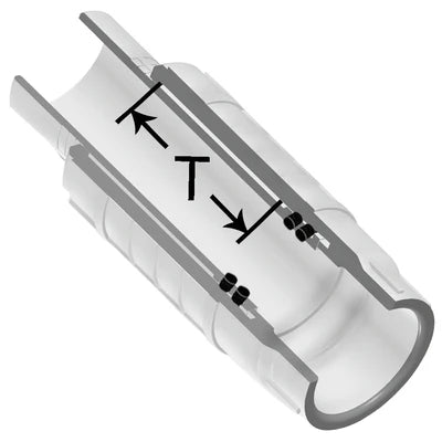 Spears SH118-12 PVC SHORT REPAIR COUPLING SPIGXSOC