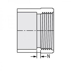 Spears P105H-060 6 PVC DWV Cleanout Adapter HubxFPT