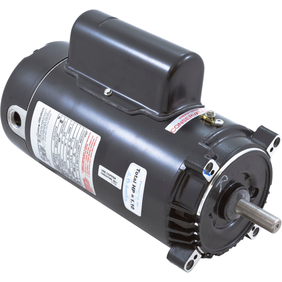 Century CK1072 Pool Pump Motor, Capacitor-Start/Run, 3/4 HP, 56C Frame, 3,450 Nameplate RPM