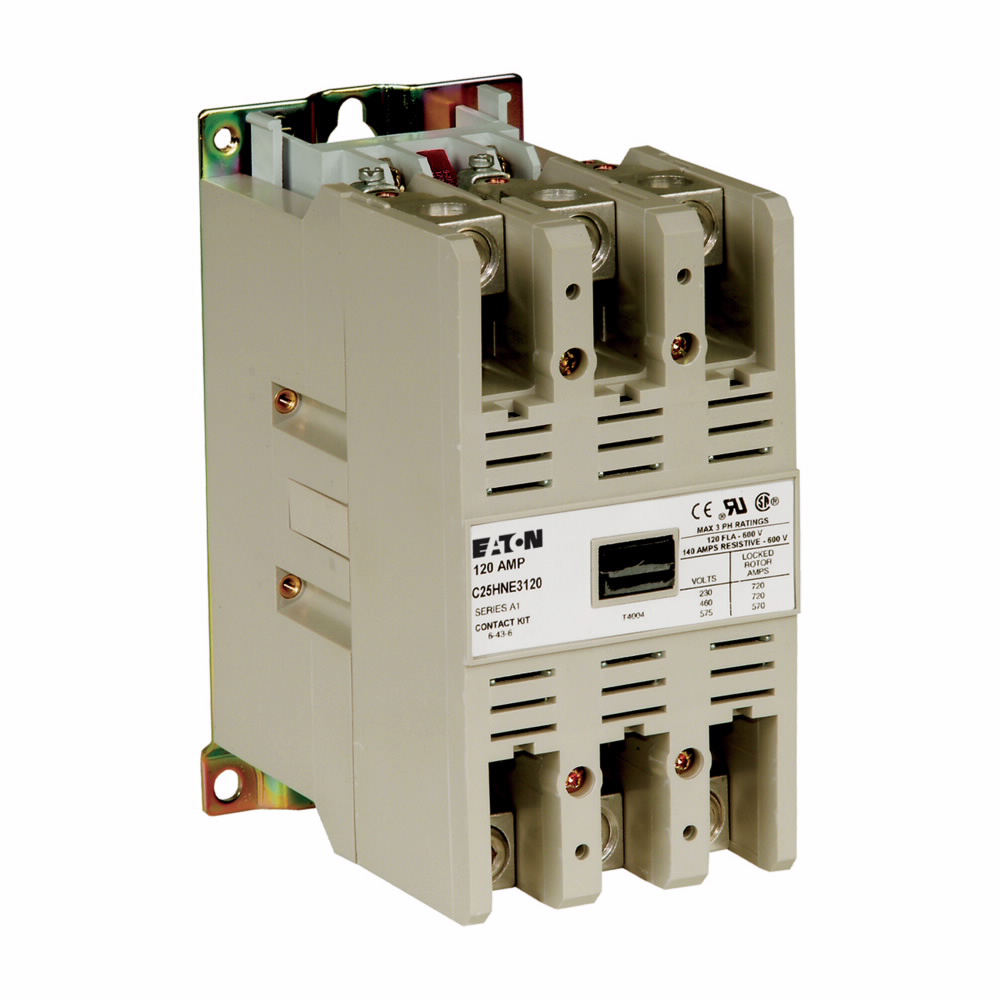 Eaton C25HNE3120A Definite Purpose Contactor 120A (Open with Metal Mounting Plate)