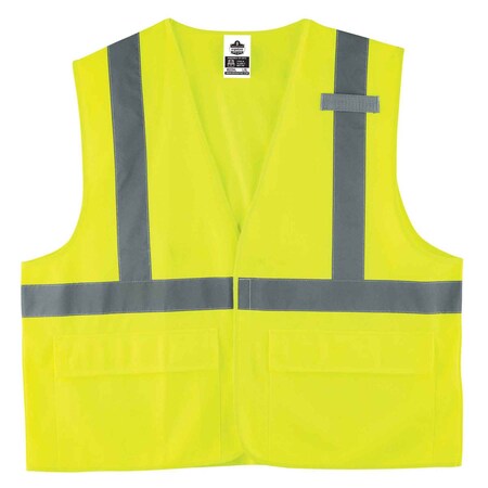 Ergodyne 21187 8225HL 2XL/3XL Lime Type R Class 2 Standard Solid Vest