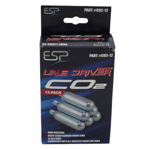 ESP CO2-12 CO2 Replacement Cartridge for Line Driver Gun (12 Pack)