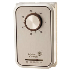 Johnson Controls T22AAA-1C Penn Series T22 Line Voltage Wall Thermostat, Heating, Knob Adjustment, SPST Application, Off-Auto Switch, 1C Differential