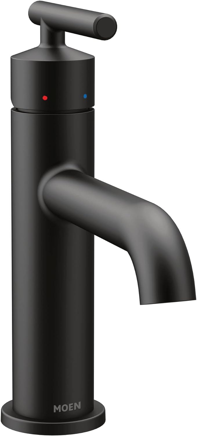 Moen 6145BL Gibson Matte Black One-Handle Bathroom Faucet