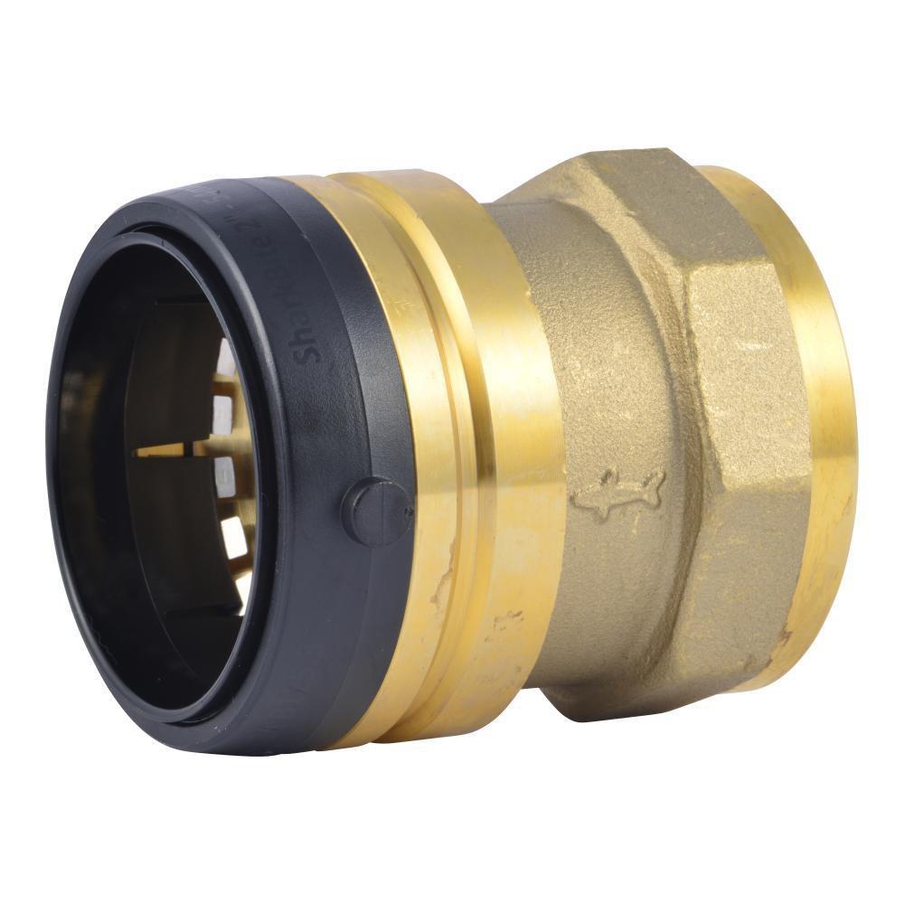 SharkBite UXL115450F 2 in. FNPT Domestic Brass Coupling with Connector