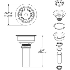 Elkay LKJ35 Basket Strainer in Stainless Steel