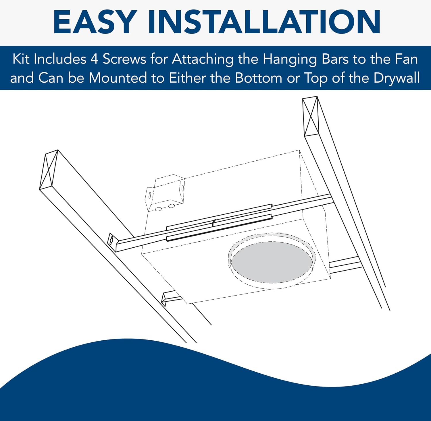 Broan-NuTone MHB4 Hanger Bar Set for InVent Series Bath Exhaust Fans