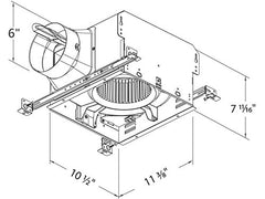 Delta Breez SMT150LED Exhaust Fan/Light 18W