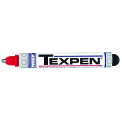 DYKEM 16023 TEXPEN Industrial Steel Ball Tip Paint Marker, Red, 3/32 in, Medium