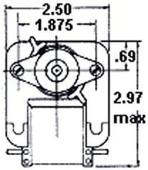 Fasco K109 C Frame Open K Line Shaded Pole OEM Replacement Electric Motor with Sleeve Bearing, 1/75HP, 3000RPM, 115V