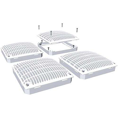 Hayward WGX1033BLV2 18-Inch White Low Velocity Square Drain Cover with Inner Frame