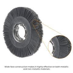 Osborn 22287 Wide Face Abrasive Nylon Wheel Brush Silicon Carbide 6 Inches