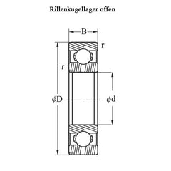 SKF 6206 Deep Groove Single Row 30 mm Bore 62 mm OD Open