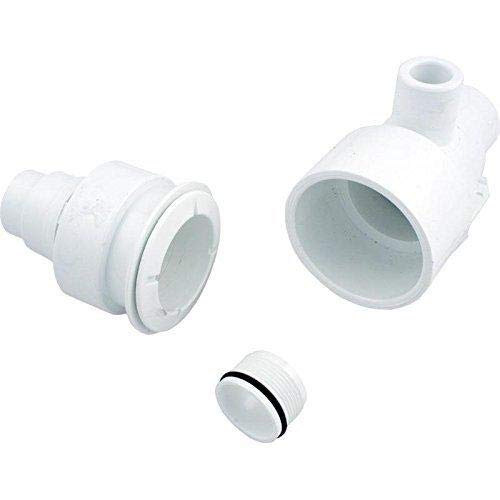 Waterway 210-3830 Poly Gunite Spa Jet Straight Body Assembly (Old Style) White