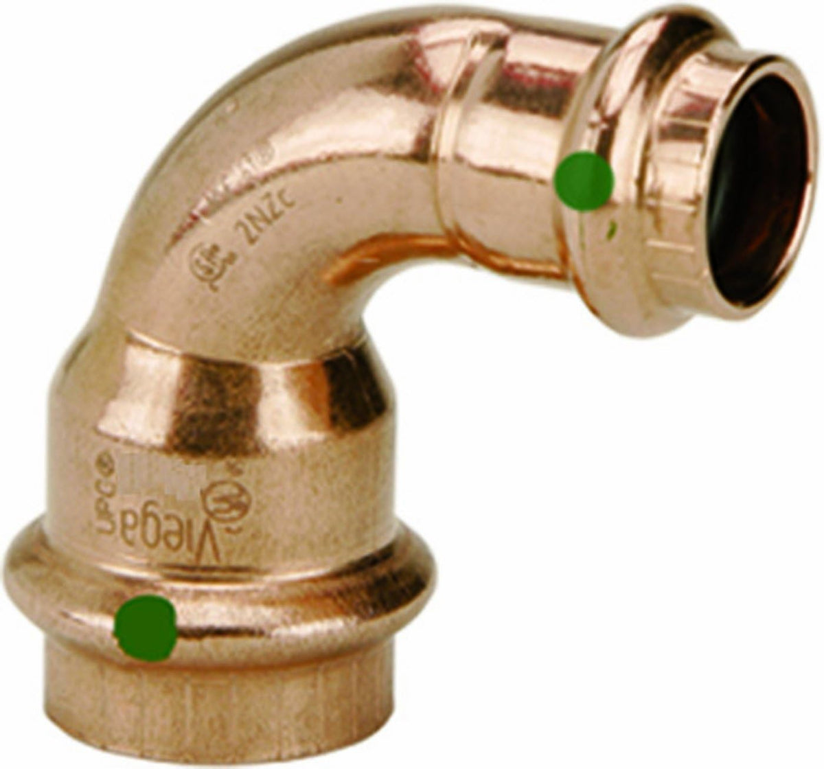 Viega 77330 ProPress Zero Lead Copper Reducing 90-Degree Elbow with 1-Inch by 3/4-Inch P x P