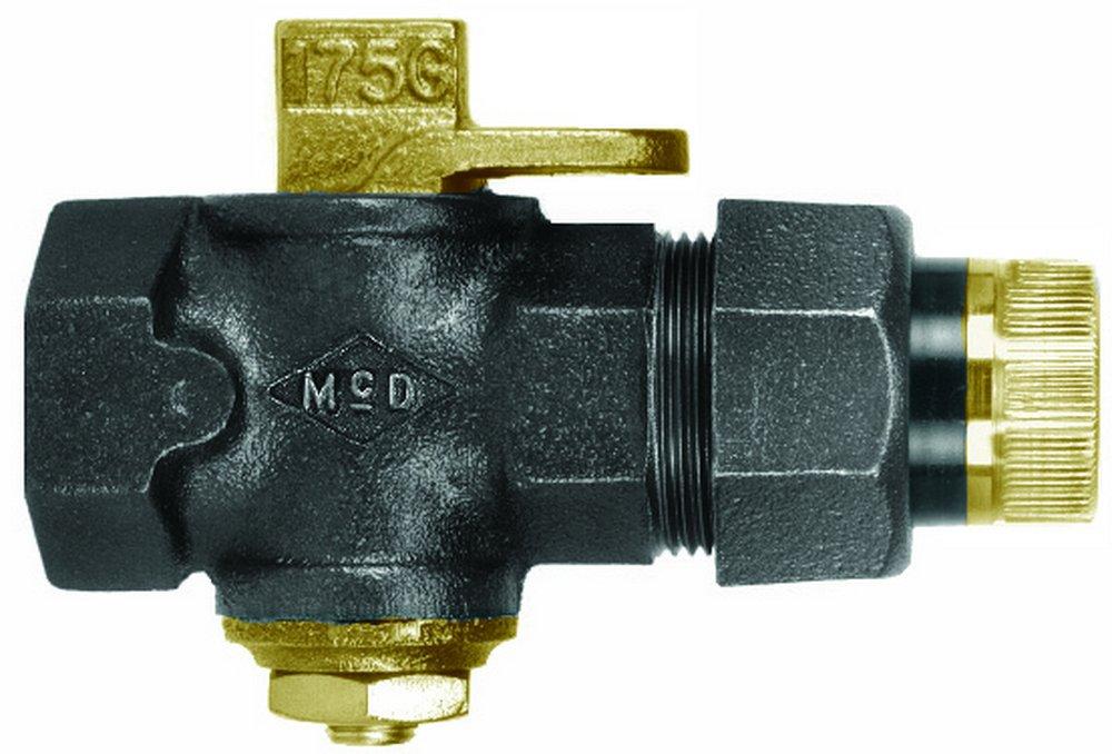 A.Y. McDonald 4812146 6276 Series 1-1/4 in. Iron 175 psig FNPT x FNPT Union Lockwing Handle Plug Valve