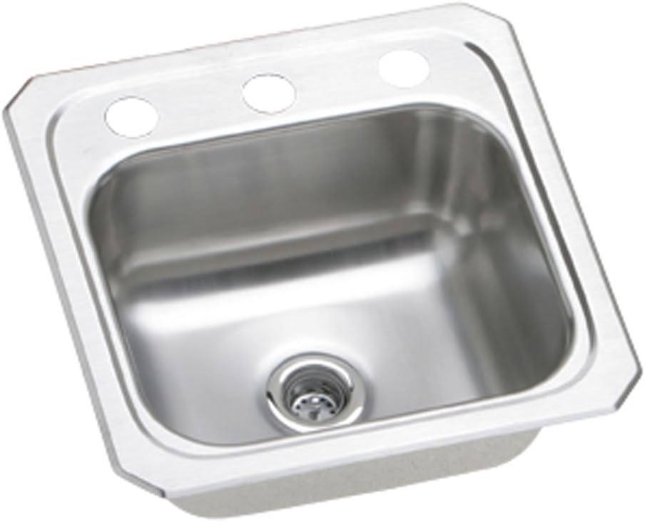 Elkay BCR152 Sink Equipment 2 Hole Stainless Steel Drop-In Bar Sink