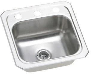 Elkay BCR152 Sink Equipment 2 Hole Stainless Steel Drop-In Bar Sink