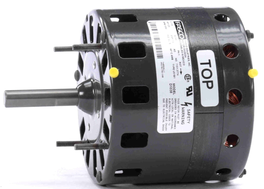 Fasco D1038 Ventilator Motor 1/25 HP 115 Volts 1050 RPM