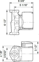 Grundfos 98961756 Flanged x Flanged Circulator Pump 205 Watt 115 VAC 60 Hz 1-Phase Replacement MPN