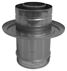 Noritz CWF 3 ID x 5 OD x 8.7 L Stainless Steel Double Wall Concentric Vent Pipe with Wall Flange