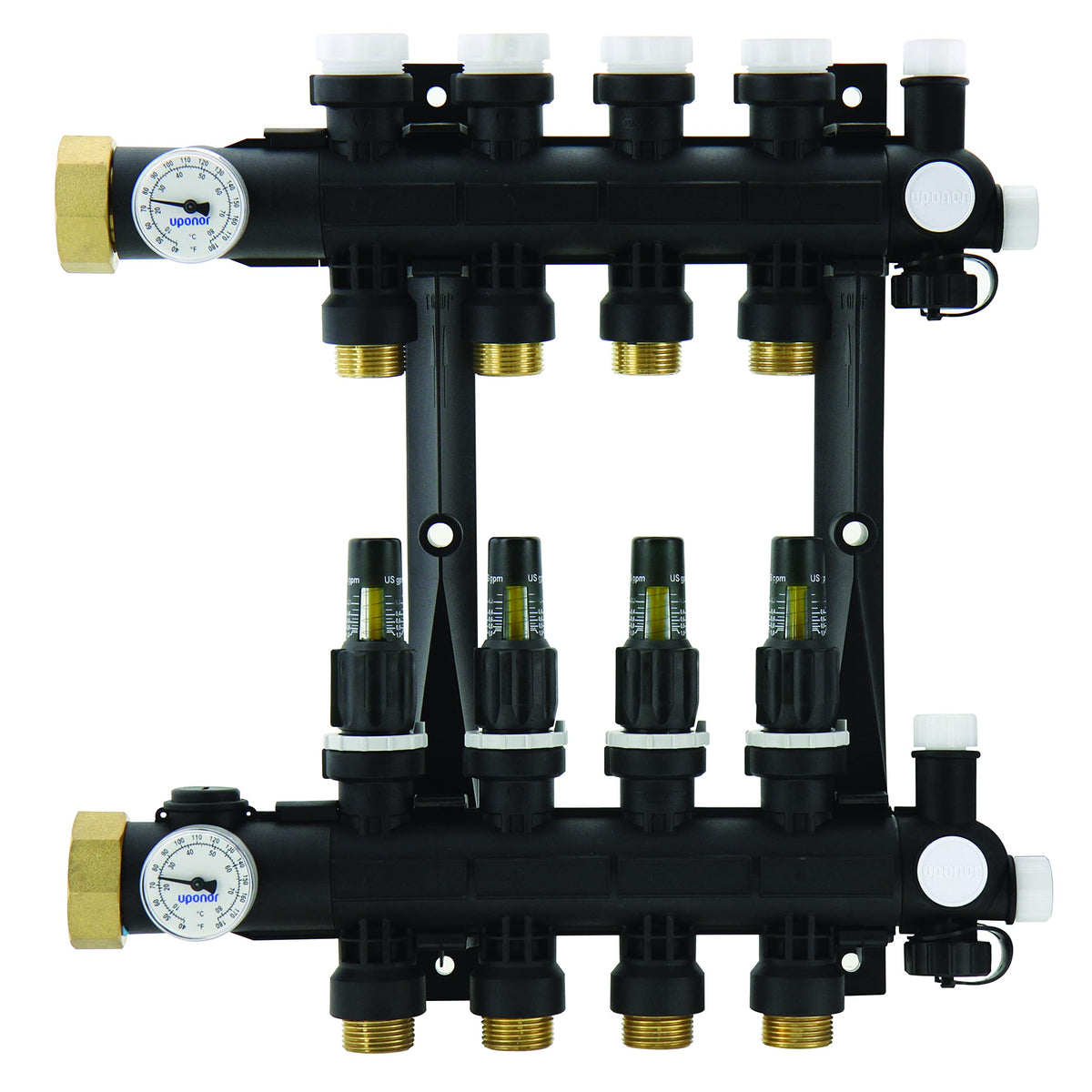 Uponor A2670501 Heating Manifold Assembly with Flow Meter, 5-Loop, Replacement MPN