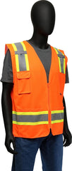 West Chester 47216/XL Hi-Viz Surveyor Vest R2 (XL)