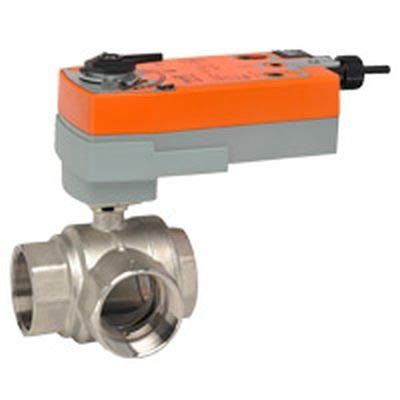 Belimo B331+AFRX24-MFT Characterized Control Valve 1.25 Inch 3 Way 25 Cv 24V MFT