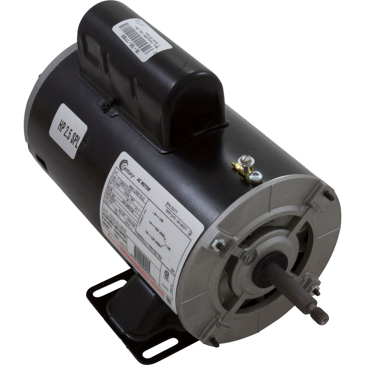 Century SDS1252 Pool and Spa Motor 2.5HP 230V 2-Speed 48 Frame