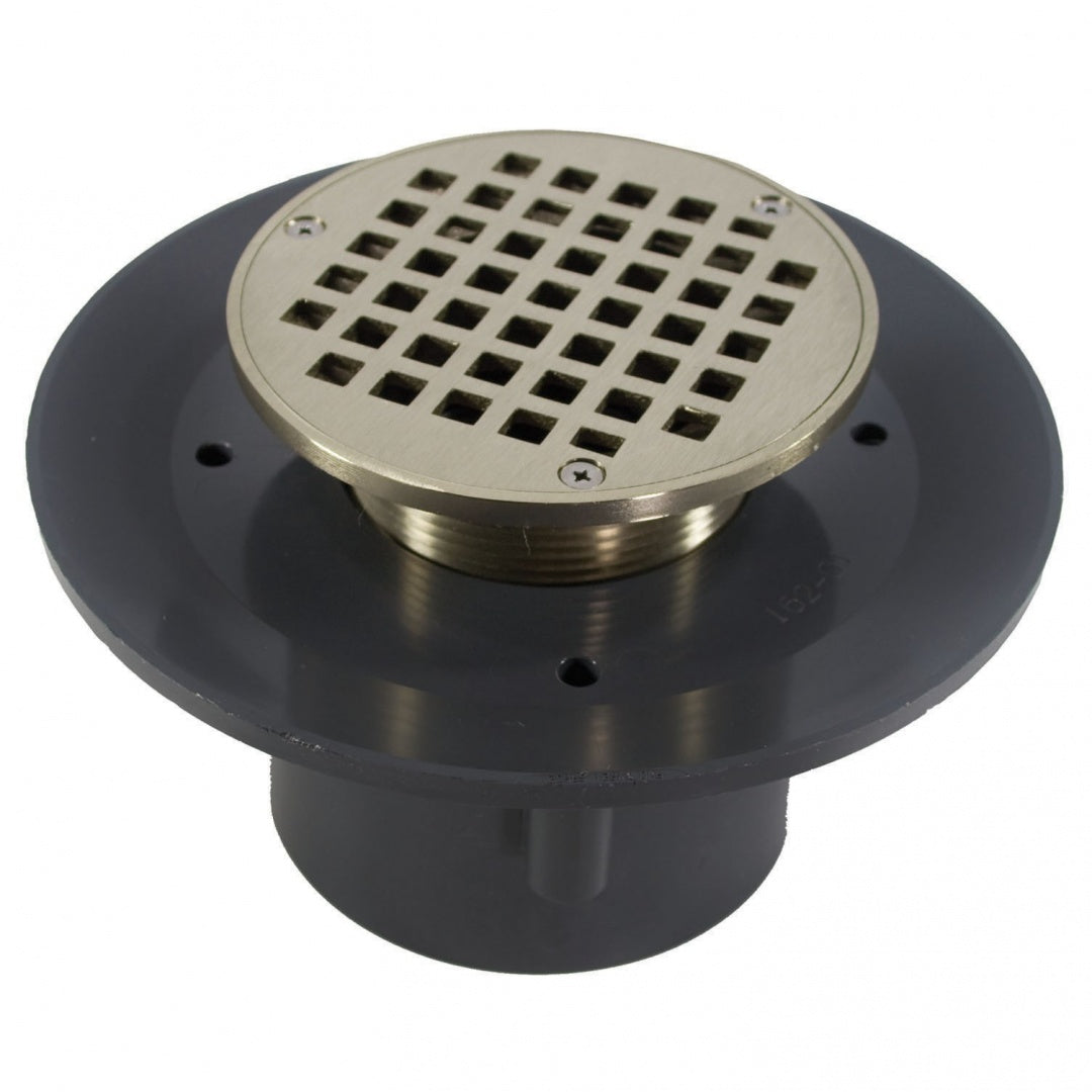 Jones Stephens D49397 2x3 HD PVC Slab Drain Base with Metal Spuds