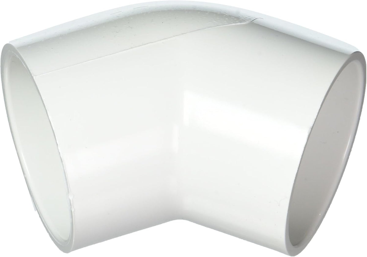 Lasco 417-020 Slip Elbow 2 Inches 45 Degree PVC Pipe Fitting