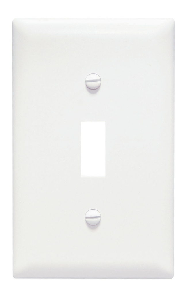 Pass & Seymour TP1W 1-Gang Toggle Switch Wall Plate White