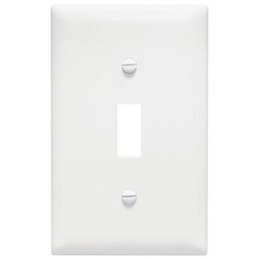 Pass & Seymour TP1W 1-Gang Toggle Switch Wall Plate White