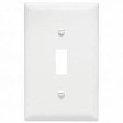 Pass & Seymour TP1W 1-Gang Toggle Switch Wall Plate White