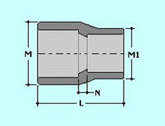 Spears 829-338C 3X2 CPVC Reducing Coupling Socket SCH80