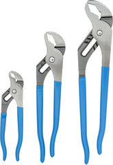 Channellock VJ-3 Tongue and Groove Plier Set, Hand Powered, 3Pcs.