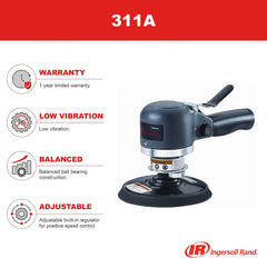 Ingersoll Rand 311A Orbital Air Dual-Action Quiet Sander 10,000 RPM