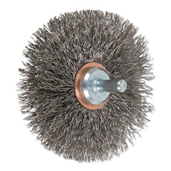 Pferd 82913 3 Crimped Wire Wheel Brush .014 SS Wire 1/4 Shank